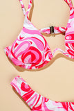 She-in Pink Swirl Print Bikini Set – Size Small