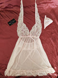 Powder pink ruffles Babydoll قميص نوم بينك