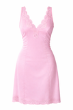 Blush Pink Satin Lace Combin