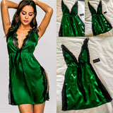 Satin green doll silk satin green