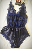 Sexy Satin & lace teddy - Moon bell