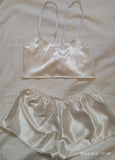 Bridal Crop Top Satin pajama - Moon bell