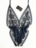 Silver Navy blue teddy - Lingerie Underwear
